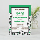 Bewerkbare Voetbal Uitnodiging (Staand voorkant)