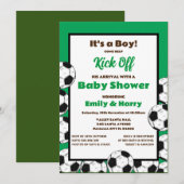 Bewerkbare Voetbal Uitnodiging (Voorkant / Achterkant)