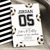 Bewerkbare Voetbal Verjaardag Boho Football Voetba Kaart