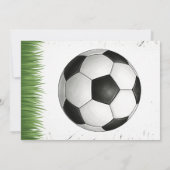 Bewerkbare Voetbal Verjaardagsfoto Kaart (Achterkant)