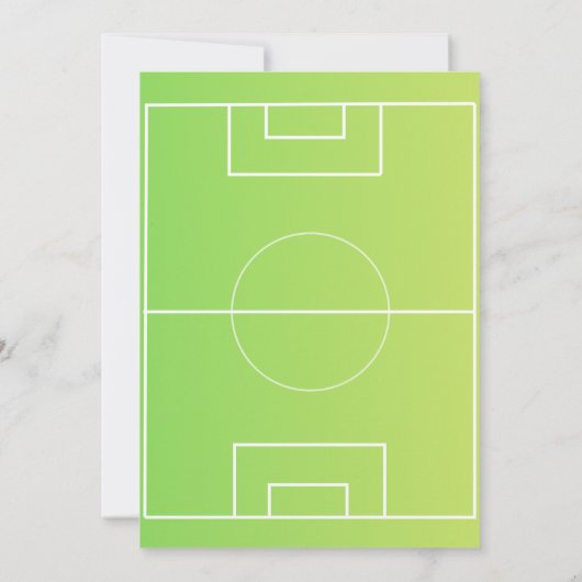 Bewerkbare voetbal verjaardagsuitnodiging kaart (Achterkant)