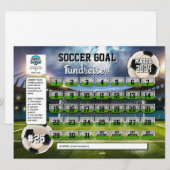 Bewerkbare Voetbalkalender Fondsenwerving Flyer Kaart (Voorkant / Achterkant)