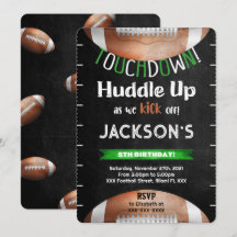 Bewerkbare voetbaluitnodiging