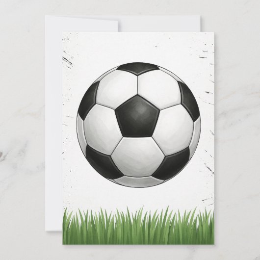 Bewerkbare voetbalverjaardag kaart (Achterkant)