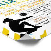 Bewerkbare volleybal fondsenwervingsflyer poster (Hoek)