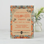 Bewerkbare volwassen Halloween Party uitnodiging (Staand voorkant)