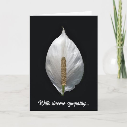 bewerkbare vrede lelie sympathie kaart (Voorkant)