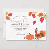 Bewerkbare Vriendschappen Feest Herfst Bladeren Kaart (Voorkant)