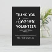 Bewerkbare Vrijwilliger Waardering Gift Label Feestdagenkaart (Staand voorkant)