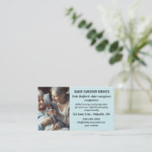 Bewerkbare Vrouw Oudere zorgverlener Companion Ser Visitekaartje (Staand voorkant)