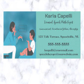 Bewerkbare Vrouw Speech Therapeut Patholoog Visitekaartje