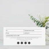 Bewerkbare waardebon voor zakelijke cadeaus (Staand voorkant)