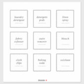 Bewerkbare wasbenodigdheden 3 inch label set (Vel)