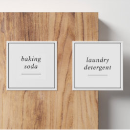 Bewerkbare wasbenodigdheden 3 inch labelset sticker