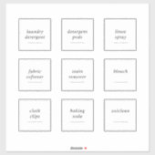 Bewerkbare wasbenodigdheden 3 inch labelset sticker (Vel)