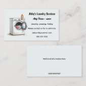 Bewerkbare wasservices visitekaartje (Voorkant / Achterkant)