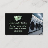 Bewerkbare wasservices visitekaartje (Voorkant)