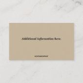 Bewerkbare waterdichte services visitekaartje (Achterkant)
