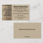 Bewerkbare waterdichte services visitekaartje (Voorkant / Achterkant)