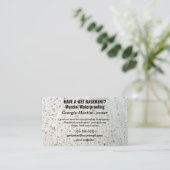 Bewerkbare waterdichting visitekaartje (Staand voorkant)