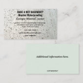 Bewerkbare waterdichting visitekaartje (Voorkant / Achterkant)