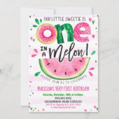 Bewerkbare Watermeloen Uitnodiging Verjaardag Uitn (Voorkant)