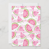 Bewerkbare Watermeloen Uitnodiging Verjaardag Uitn (Achterkant)