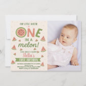 Bewerkbare Watermeloen Verjaardag Uitnodiging voor (Voorkant)