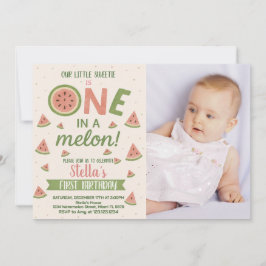 Bewerkbare Watermeloen Verjaardag Uitnodiging voor