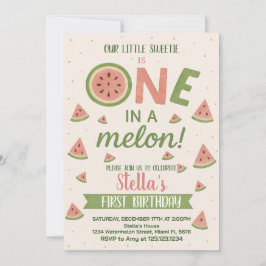 Bewerkbare Watermeloen Verjaardag Uitnodiging voor
