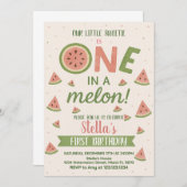 Bewerkbare Watermeloen Verjaardag Uitnodiging voor (Voorkant / Achterkant)