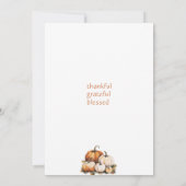 Bewerkbare Waterverf Boho Burnt Sinaasappel Thanks Kaart (Achterkant)