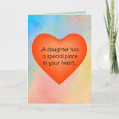 Bewerkbare Waterverf Heart Valentijnsdag Kaart (Voorkant)