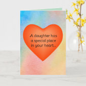 Bewerkbare Waterverf Heart Valentijnsdag Kaart (Gele Bloem)