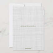 Bewerkbare Waterverf palmbladeren op linnen bruild Kaart (Achterkant)