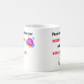 Bewerkbare website zoeken en medische graad koffiemok (Center)