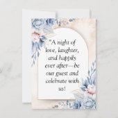 Bewerkbare Wedding floral Invitation Sjabloon Kaart (Achterkant)