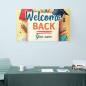 Bewerkbare Welkom Terug naar School Banner (Beurs)