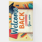 Bewerkbare Welkom Terug naar School Banner (Verticaal)