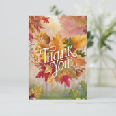 Bewerkbare wensen Autumn Herfst Bedankkaart (Staand voorkant)