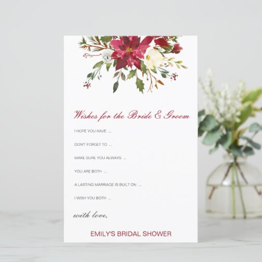 Bewerkbare wensen voor bride- en bruidekaart (Staand voorkant)