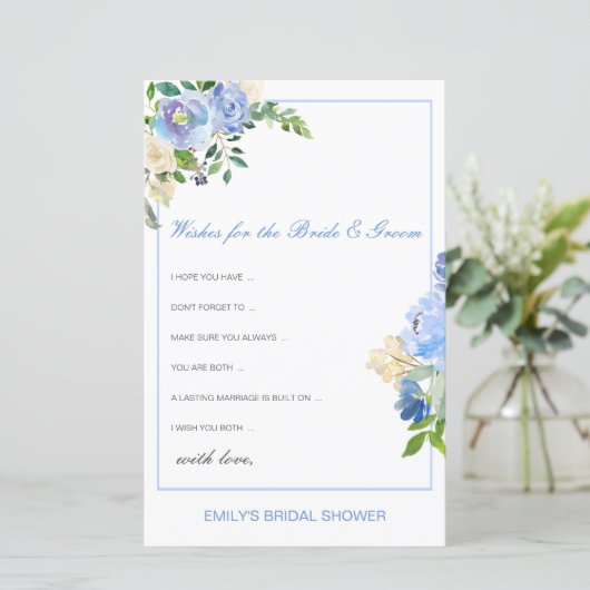 Bewerkbare wensen voor bride- en bruidekaart (Staand voorkant)