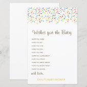 Bewerkbare wensen voor de Baby-kaart, het Baby sho (Voorkant / Achterkant)