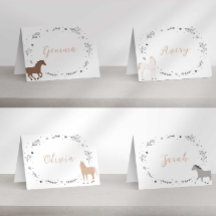 Bewerkbare Western Equestrian Vouwlabels