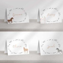 Bewerkbare Western Equestrian Vouwlabels