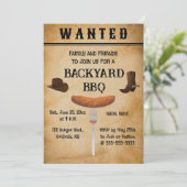 Bewerkbare Western Style Achtertuin BBQ Kaart (Staand voorkant)