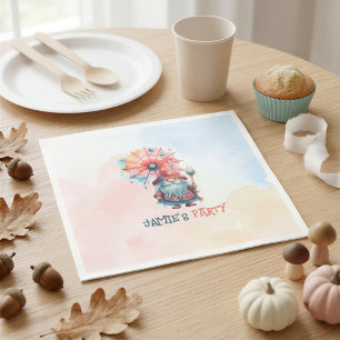 Bewerkbare Whimsical Wizard Kinderen Halloween Fee Servet
