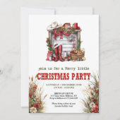 Bewerkbare Wild West Kerstfeest Uitnodiging (Voorkant)