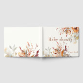 Bewerkbare wildflower Baby shower massage Gastenboek (Volledig)