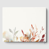 Bewerkbare wildflower Baby shower massage Gastenboek (Achterkant)